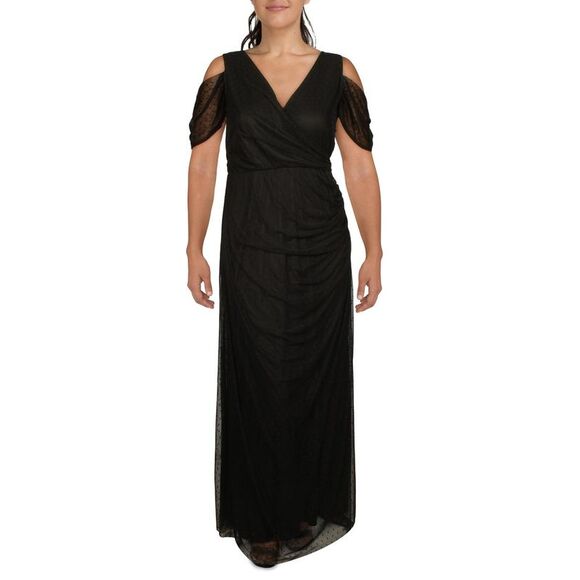 Kiyonna Womens Seraphina Black Formal Full-Length Evening Dress Gown Plus NWOT - Picture 1 of 3